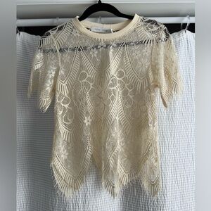 Bishop + Young Asymmetrical Embellished Blouse